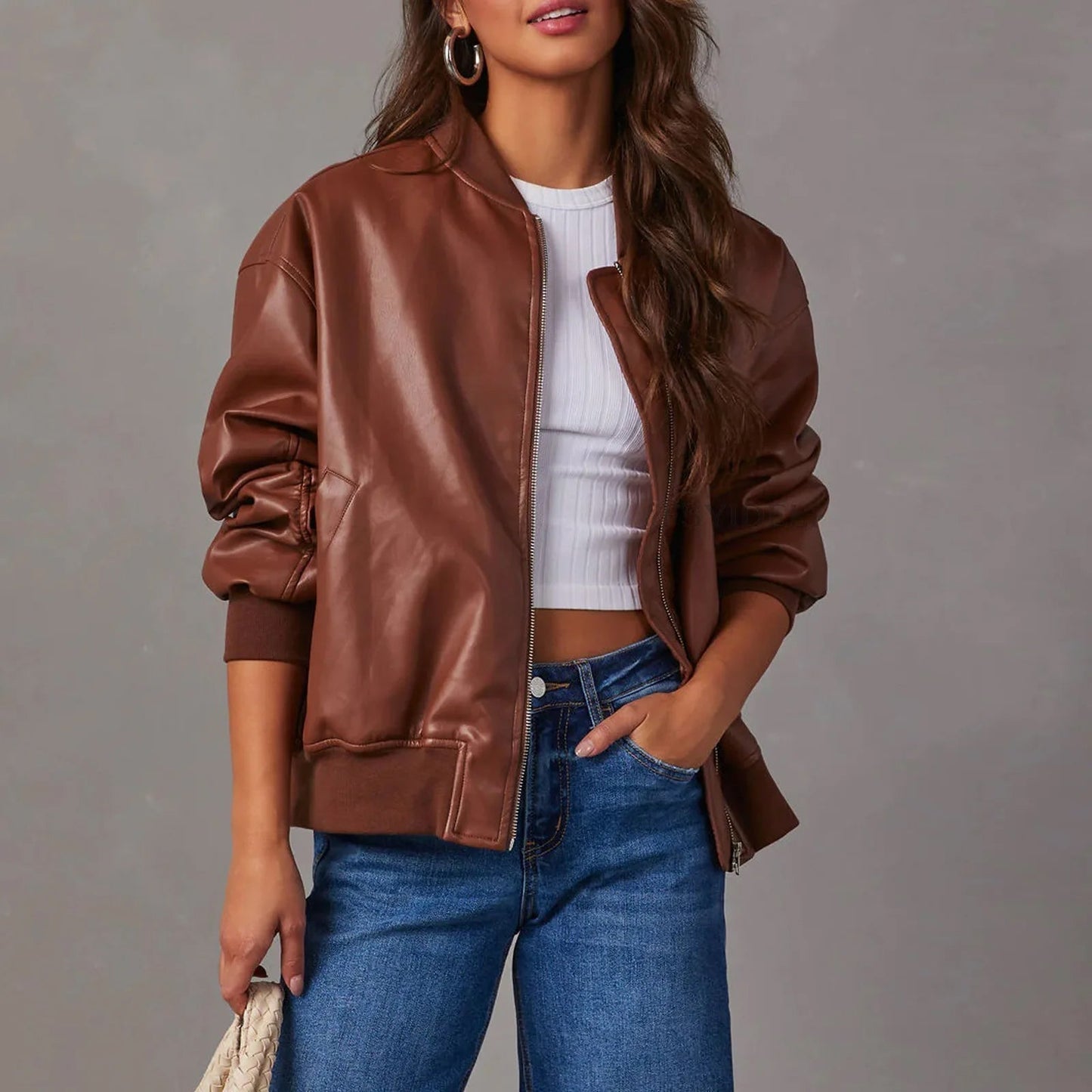 Chaquetón mujer grande estilo urbano casual