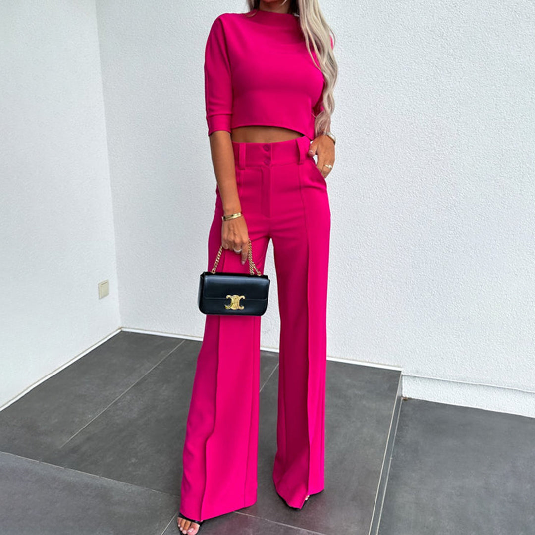 Conjunto de Dos Piezas Feminino Elegante