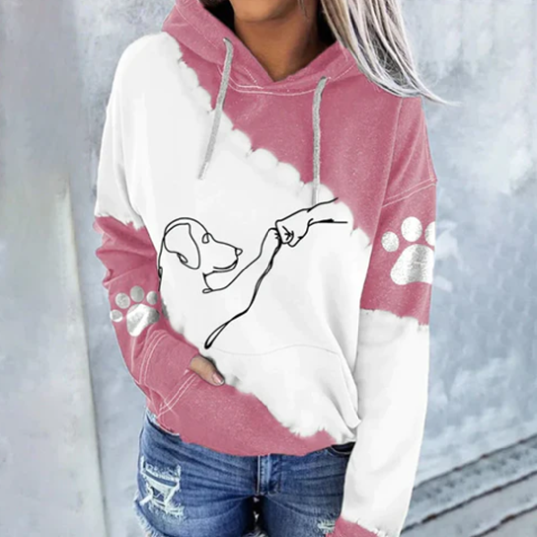 Sudadera Capucha Mujer Estampado Perro Divertido