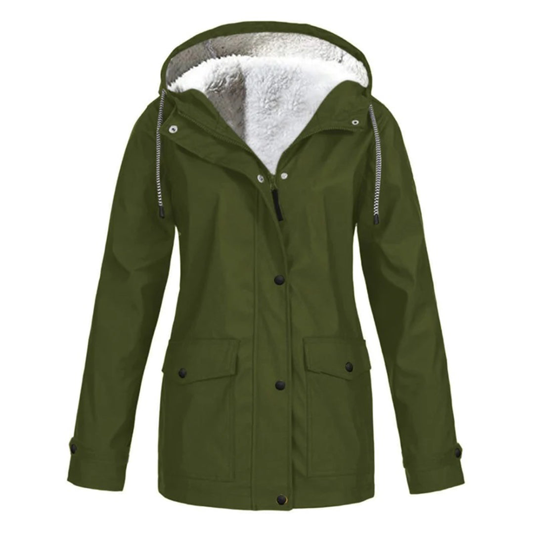 Chaquetón Impermeable Mujer Forro Polar Corto