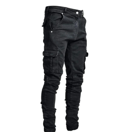 Pantalones Chinos Cargo Estilo Urbano Hombre