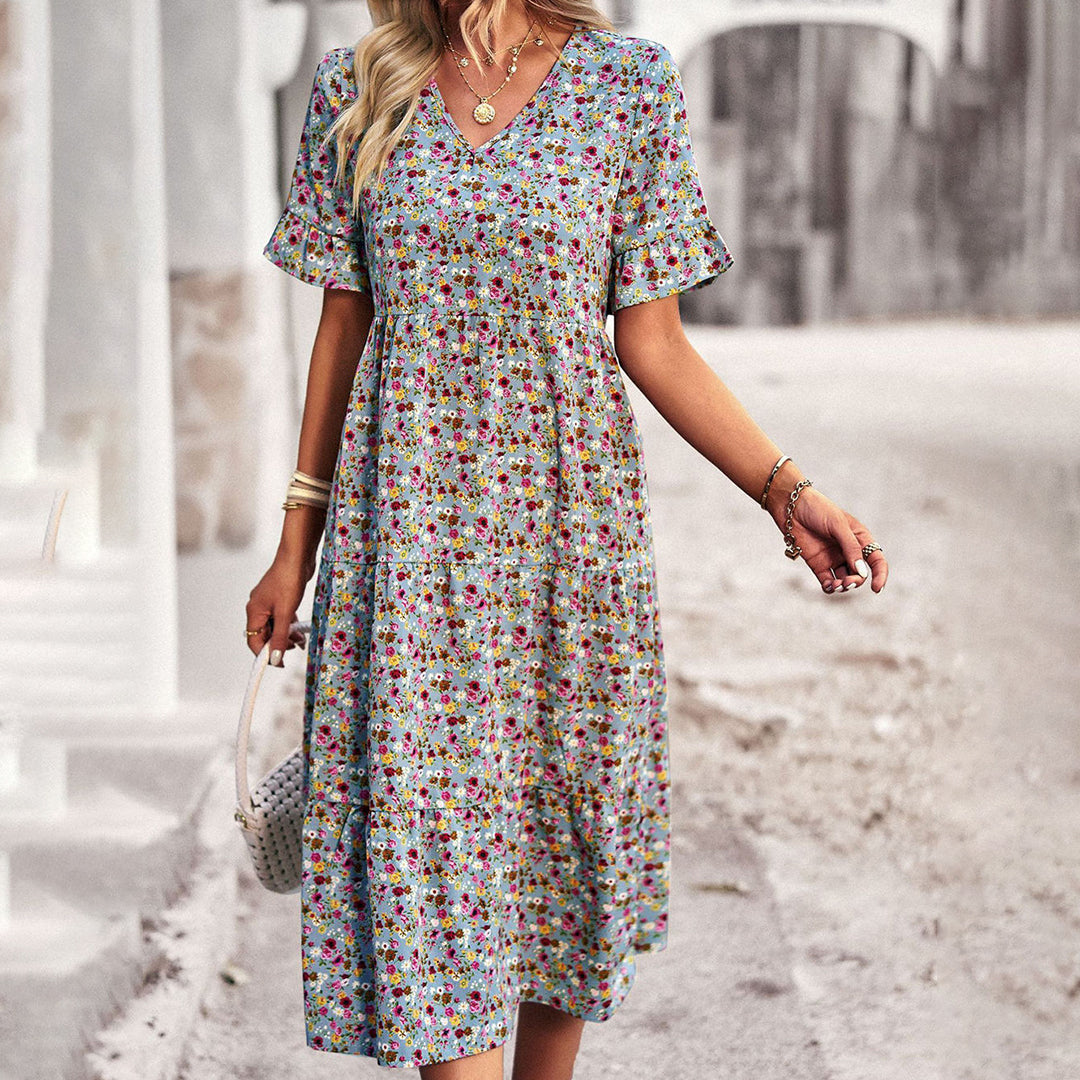 Vestido Midi Florido Elegante