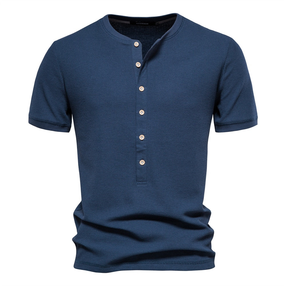 Camisa Hombre Elegante con Cuello Alto