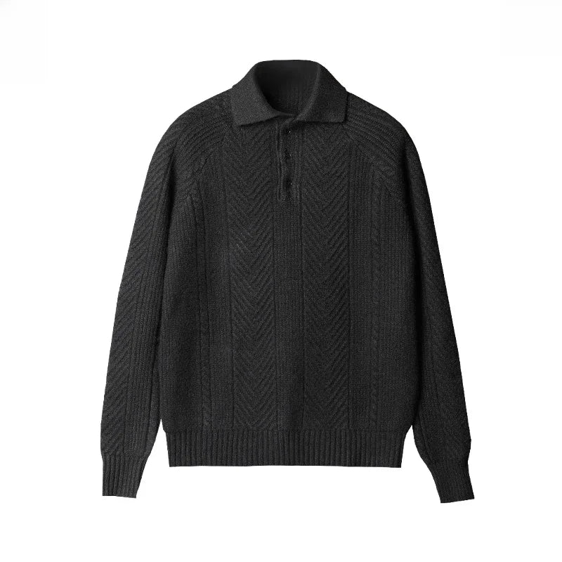 Jersey Hombre Polo Punto Trenzado Moderno