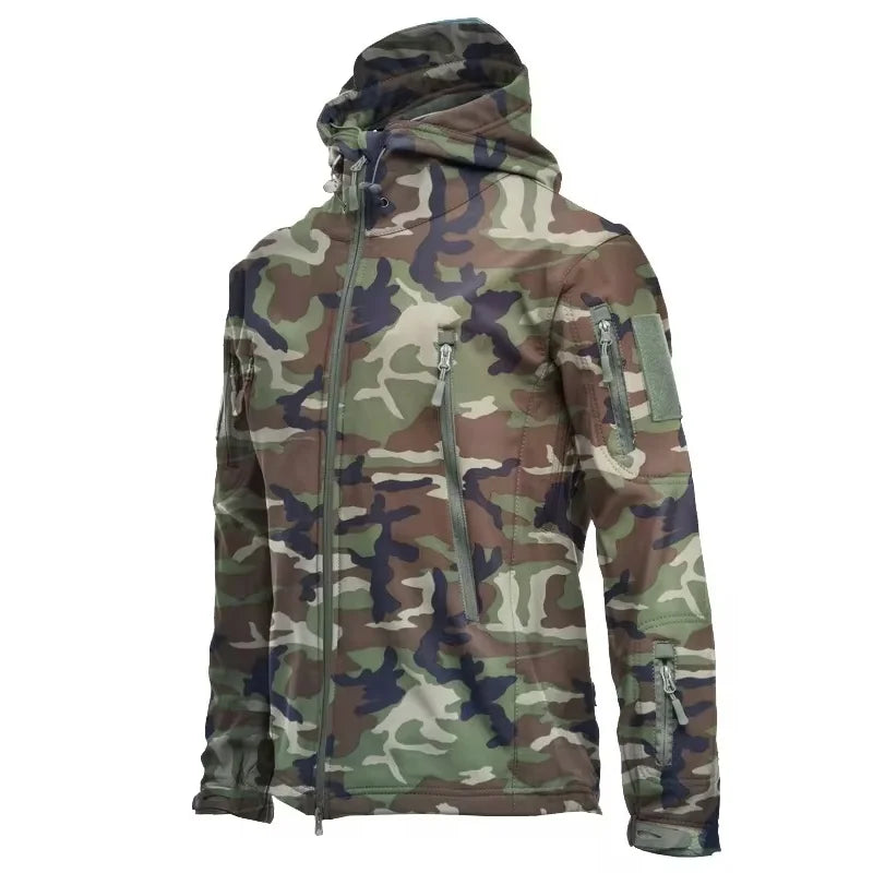Chaqueta Táctica Hombre Impermeable con Capucha