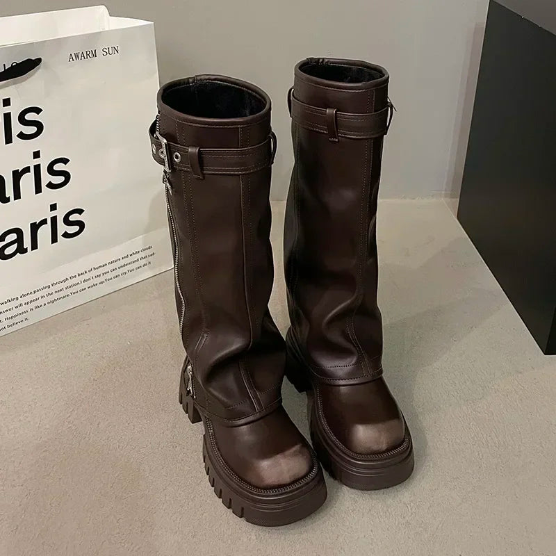 Botas Mujer Cuero Estilo Clásico