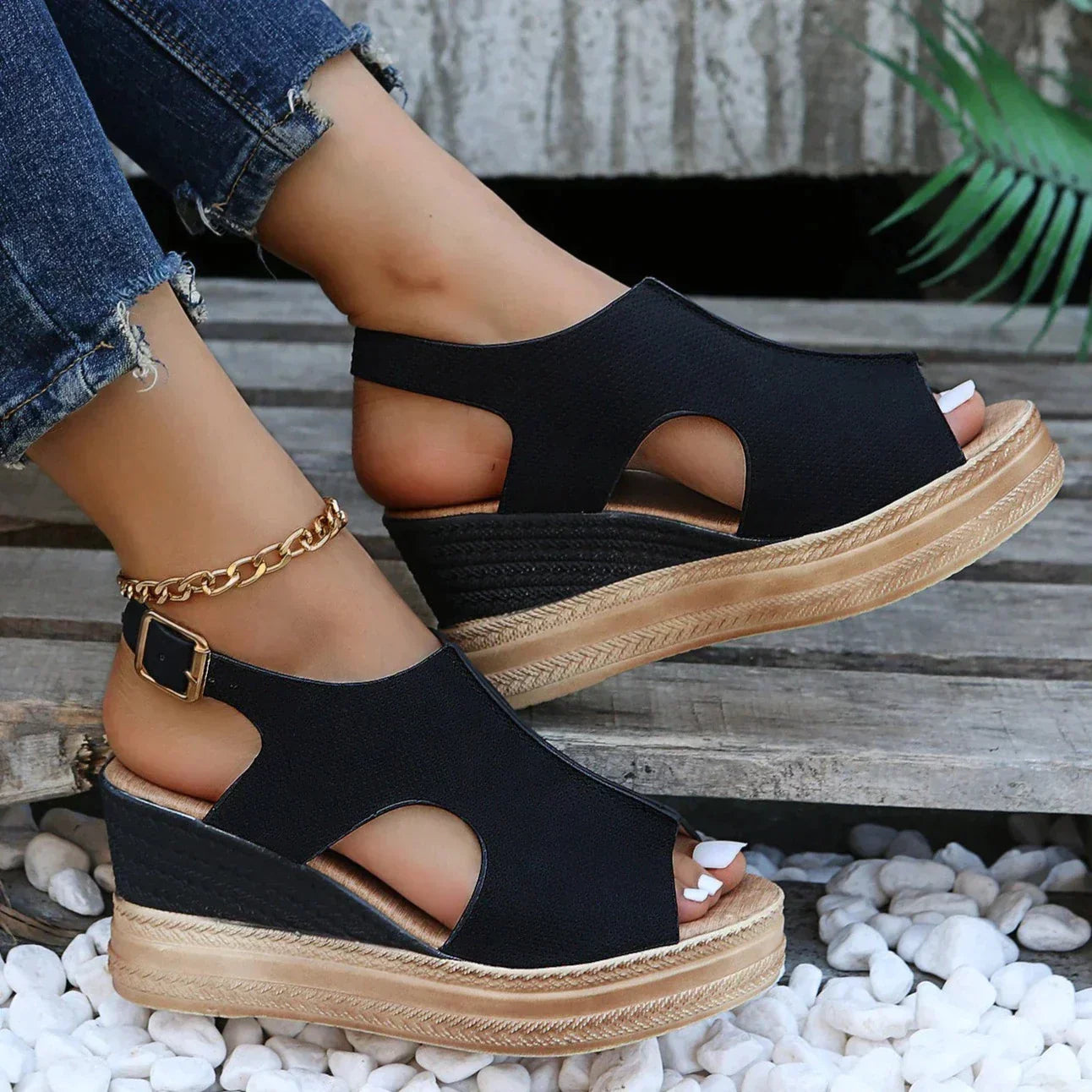 Sandalias de Verano Confortables con Cuña
