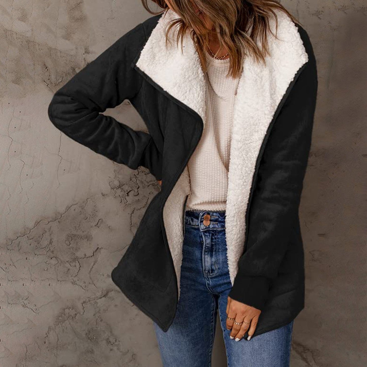 Chaquetón Mujer Manga Larga Abrigado