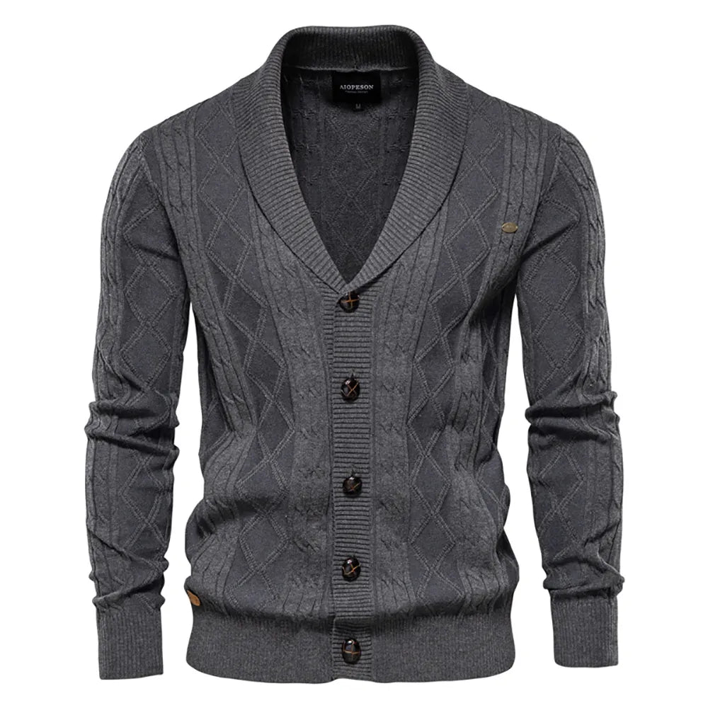Cardigan Mujer Elegante Cuello Alto