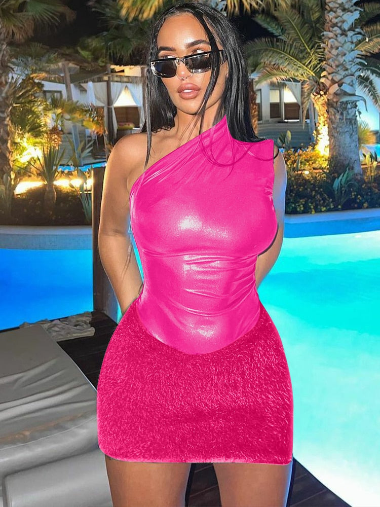 Vestido Noche Corto Mujer Dos Piezas