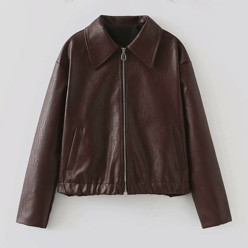 Chaqueta de invierno con manga larga y cierre práctico
