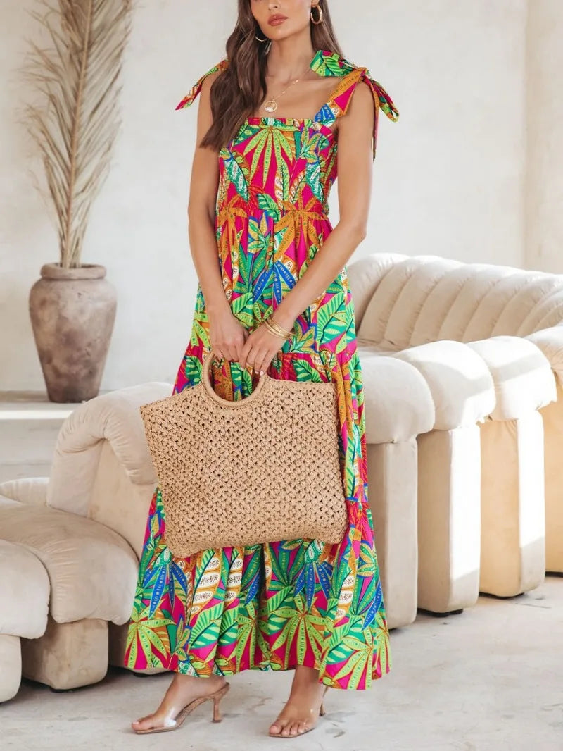 Vestido Elegante Sin Mangas Feminino