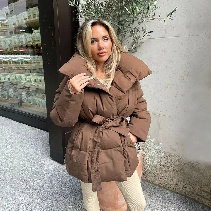Chaquetón Acolchado Invierno Abajo Cálido