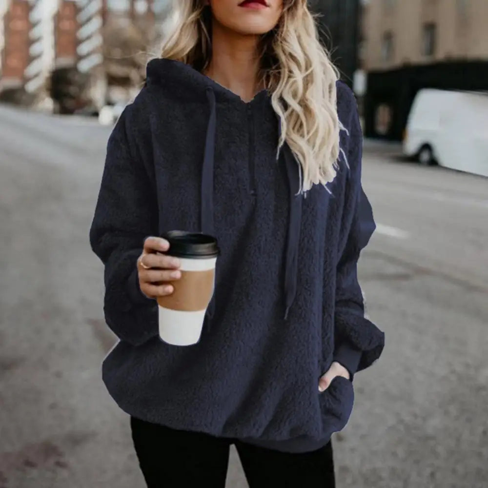 Suéter Mujer Forro Polar Grande y Acogedor