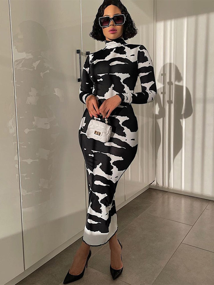 Vestido Mujer Largo y Elegante con Mangas - Vestiria