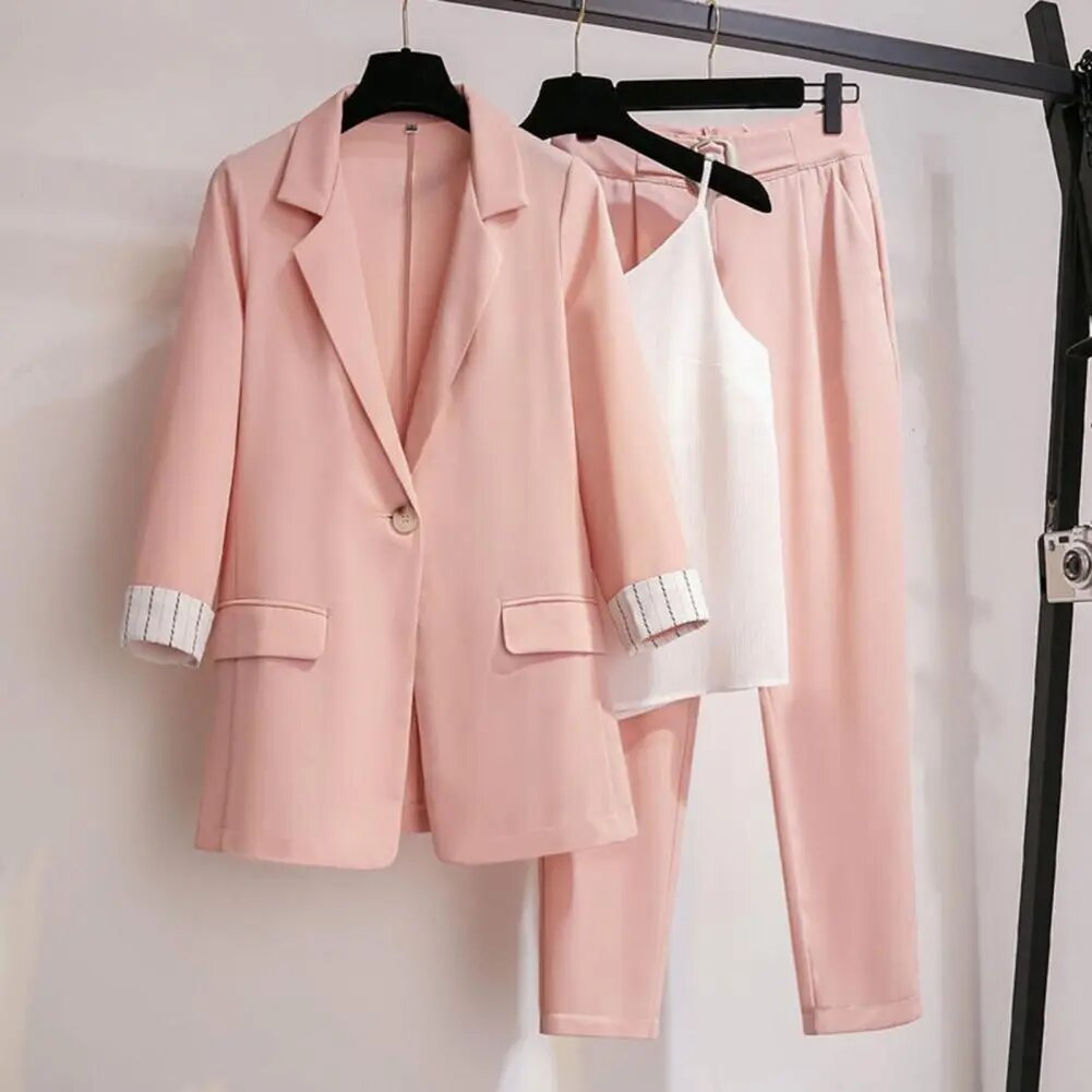 Traje Chaqueta Mujer 3 Piezas Clásico
