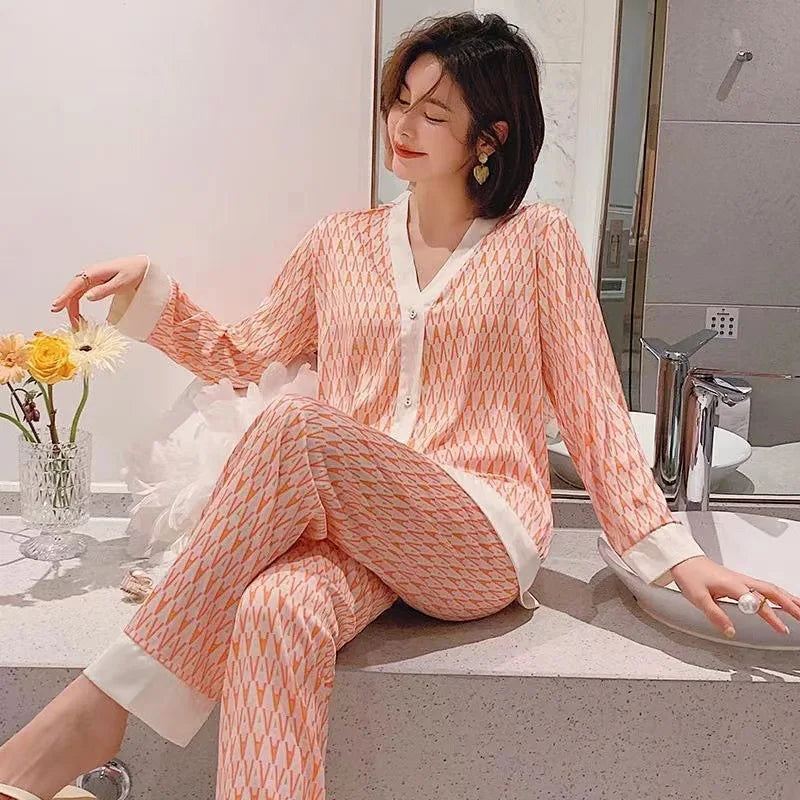 Pijama mujer estampado floral elegante LUNARA