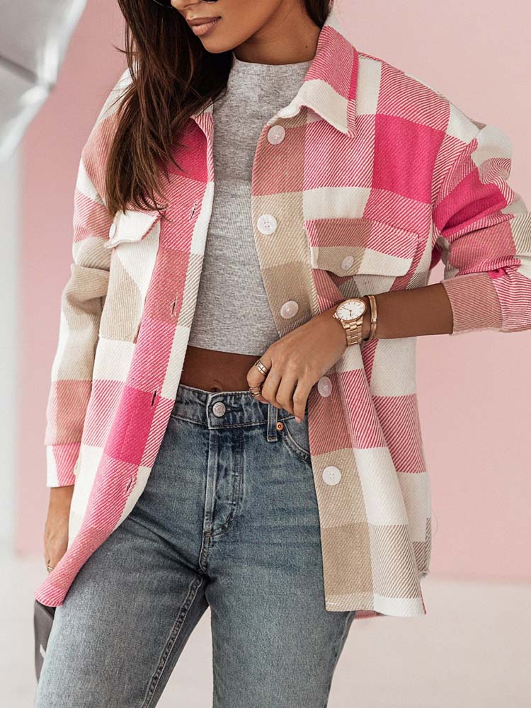 Blusa Cuadros Estilosa Mujer