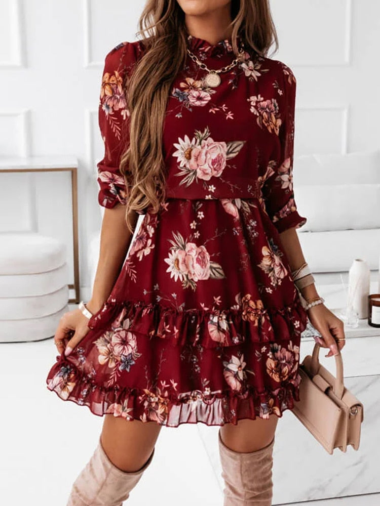 Vestido Ligero de Encaje Floral