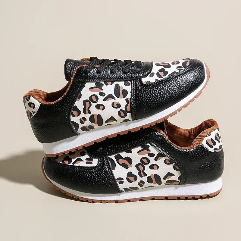 Zapatillas Leopardo Suaves Cuello Alto