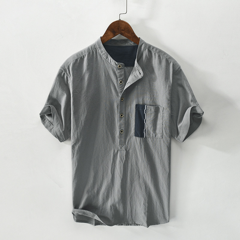 Camiseta Lino Fresca Estilo Clásico