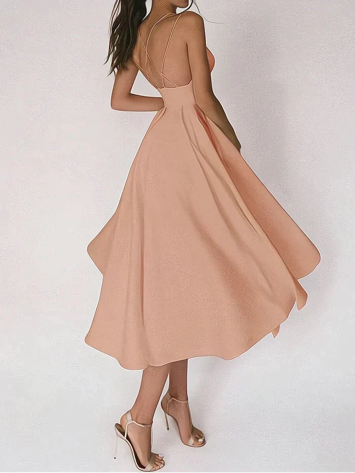 Vestido Fiesta Cuello en V Elegante