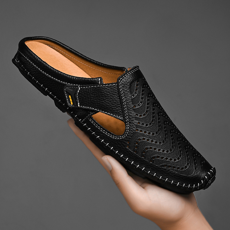 Mocasines de cuero Hombre Abierto Lateral