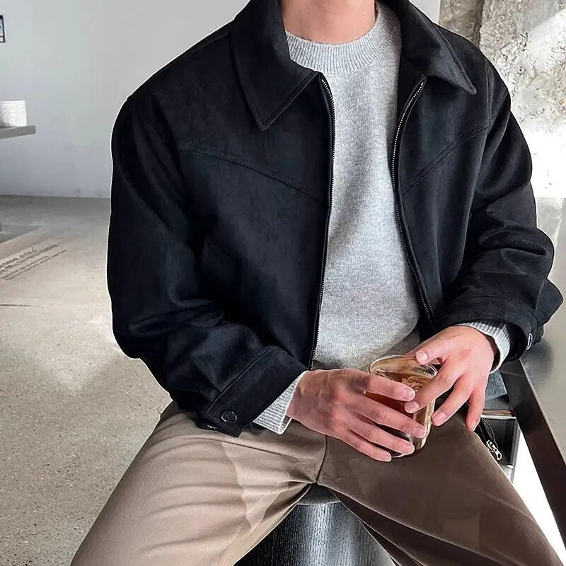 Chaqueta Cuero Clásica Hombre