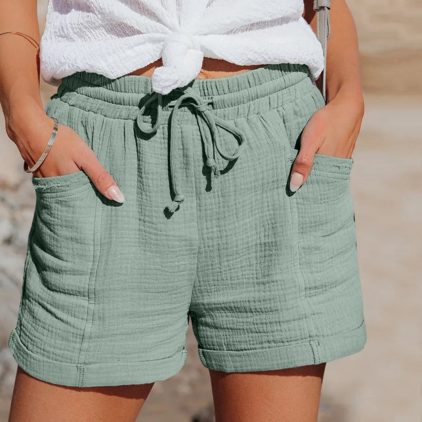 Pantalones Cortos Ligeros de Algodón Verano