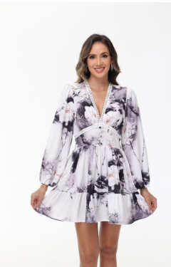Vestido Floral Elegante Falda Ligera