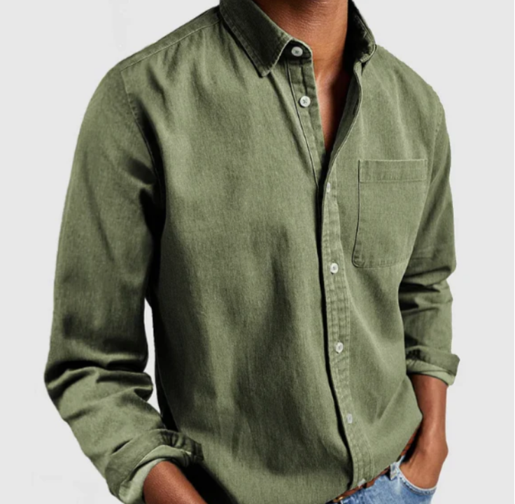 Camisa Hombre Clásica Con Botones