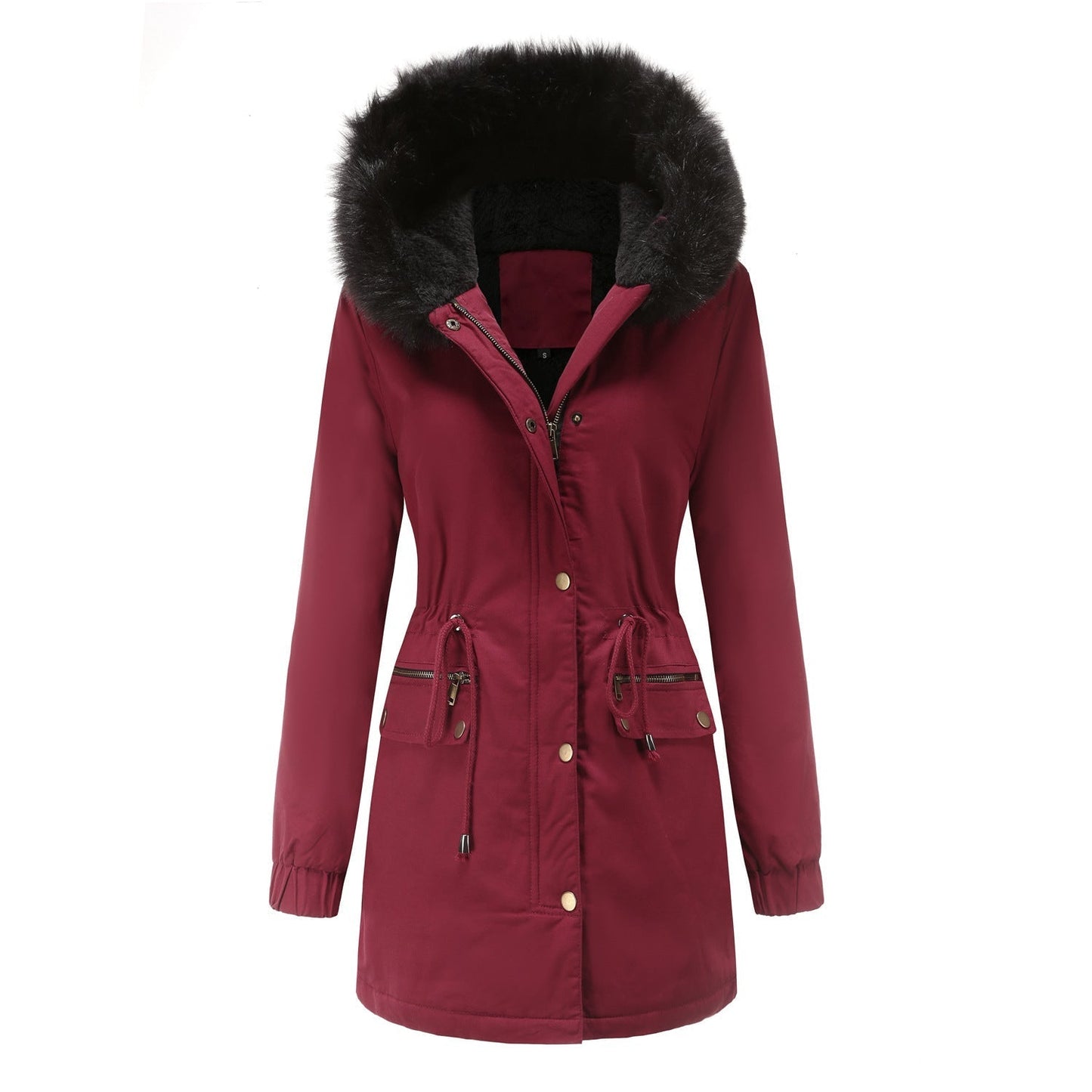 Chaquetón Mujer Piel Imitación Cuello Alto