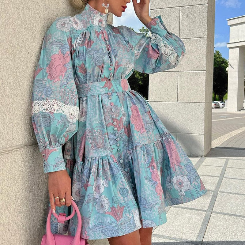 Vestido Corto Estampado Chic - Vestiria