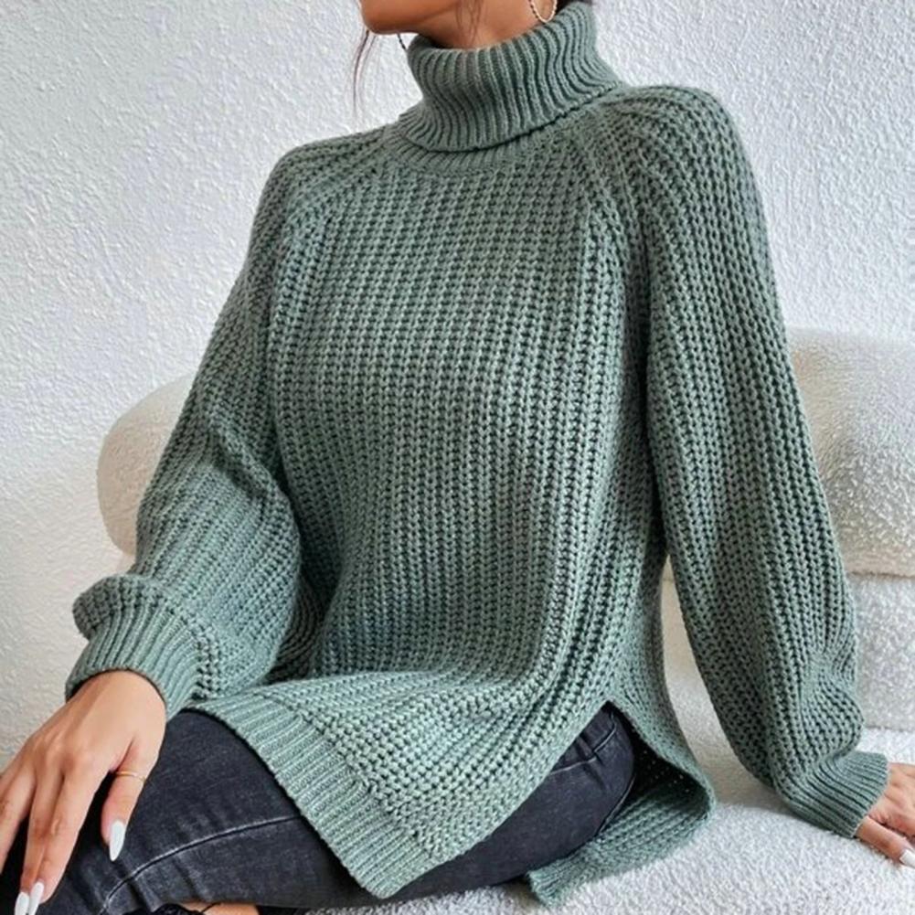 Jersey Cuello Alto Mujer Elegante