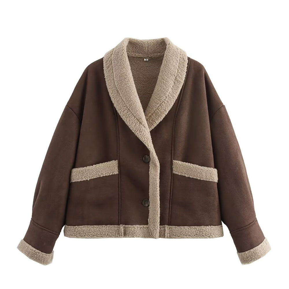 Chaqueta Mujer Cuero Invierno Elegante