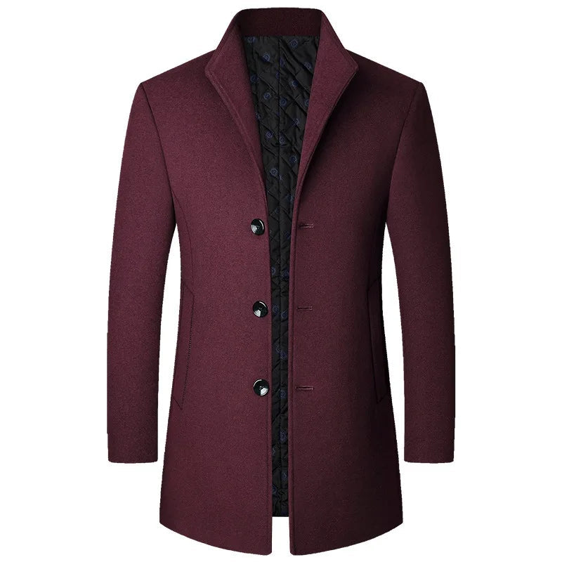 Abrigo Invierno Hombre Clásico Botones