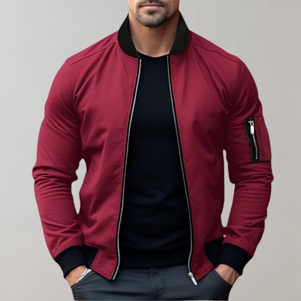 Chaquetón Deportivo Hombre Cremallera Slim Fit