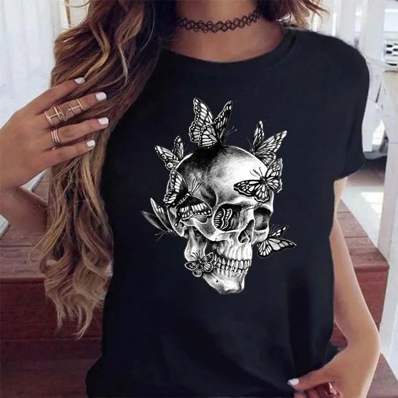 Camiseta Skull Estilo Rock