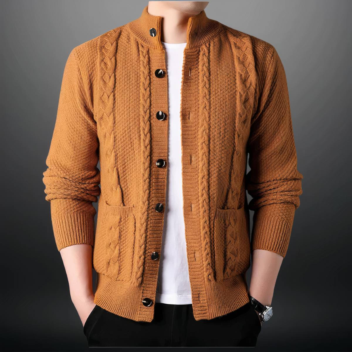 Sudadera de punto hombre elegante