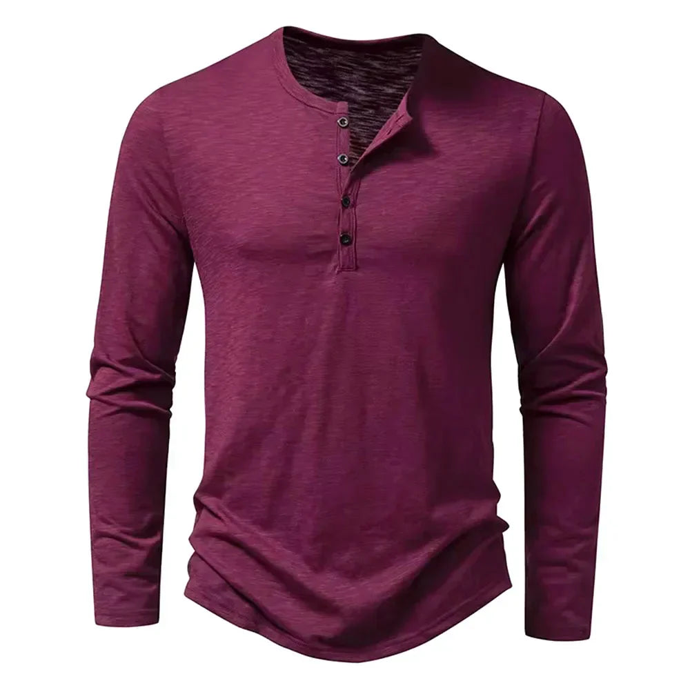 Camiseta Hombre Manga Larga Corte Clásico
