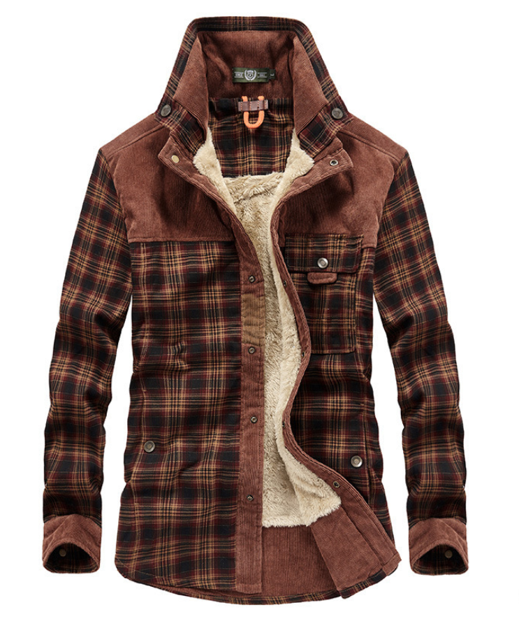 Chaquetón de invierno abrigado para hombre cuello alto