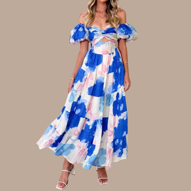 Vestido Boho Floreado con Tirantes Deslizables