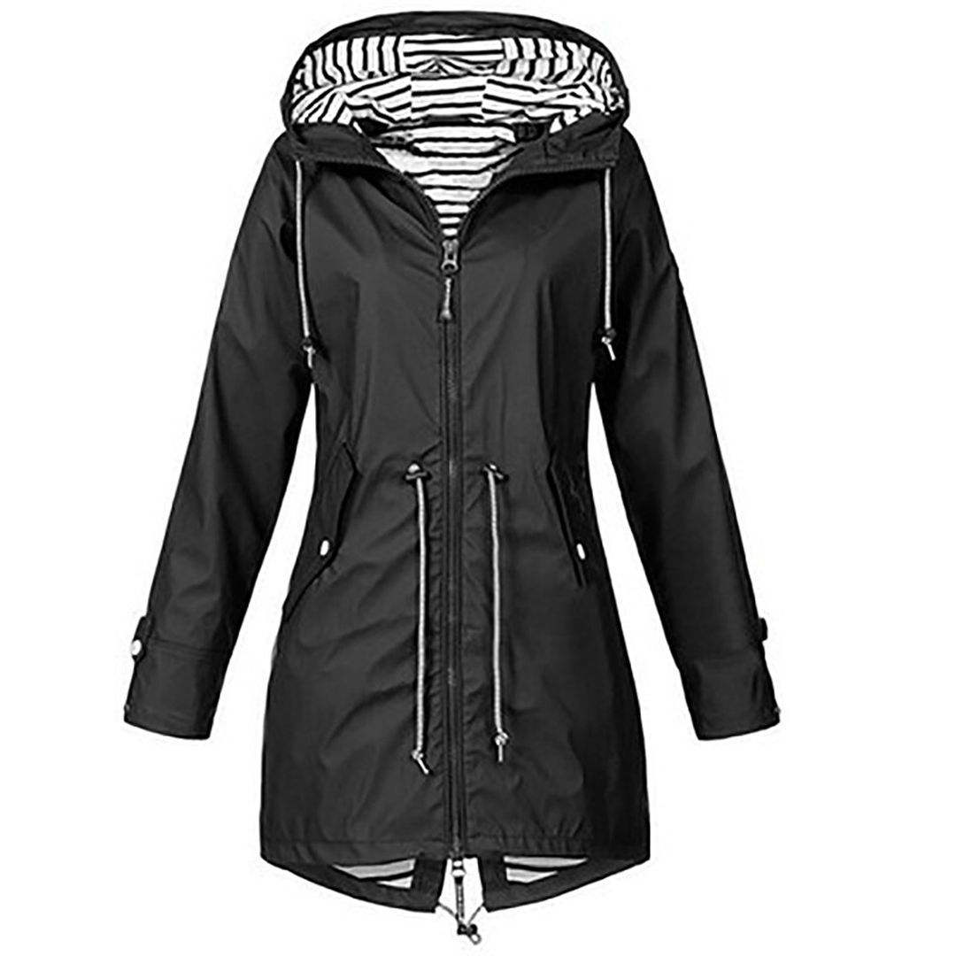 Chaqueta Impermeable Mujer con Capucha