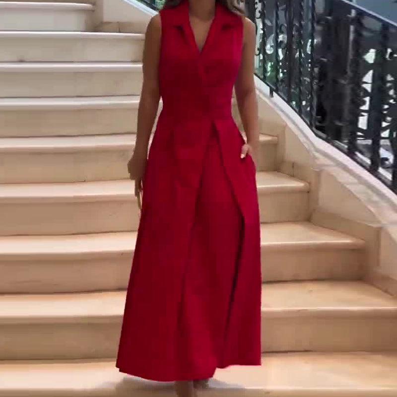 Vestido Rojo Fino Escote Bardot - Vestiria