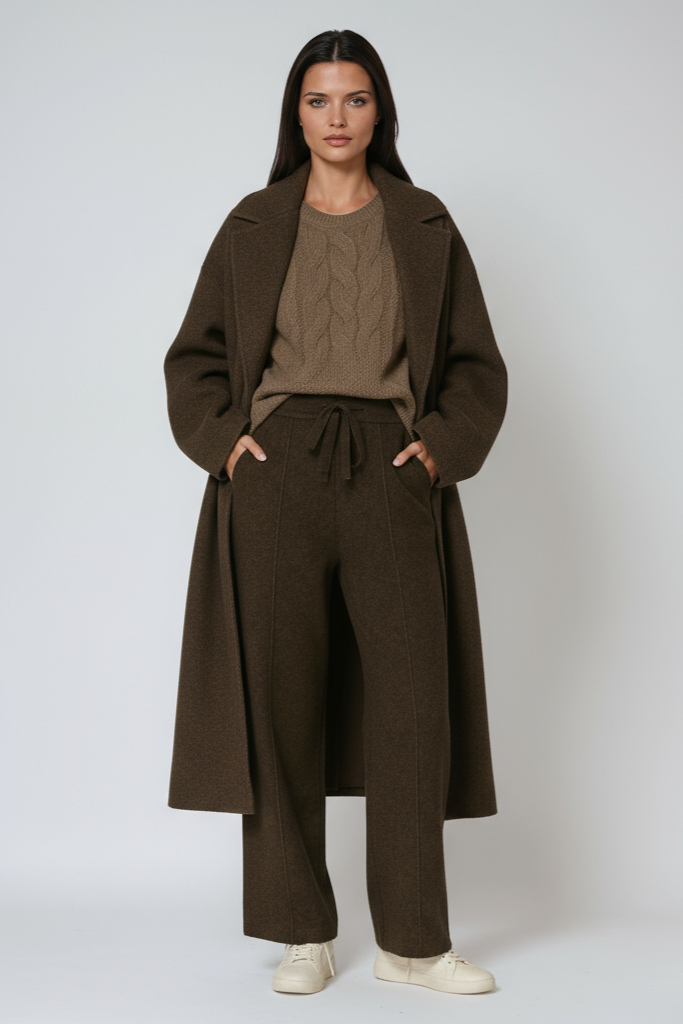 Pantalón de punto mujer cintura elástica
