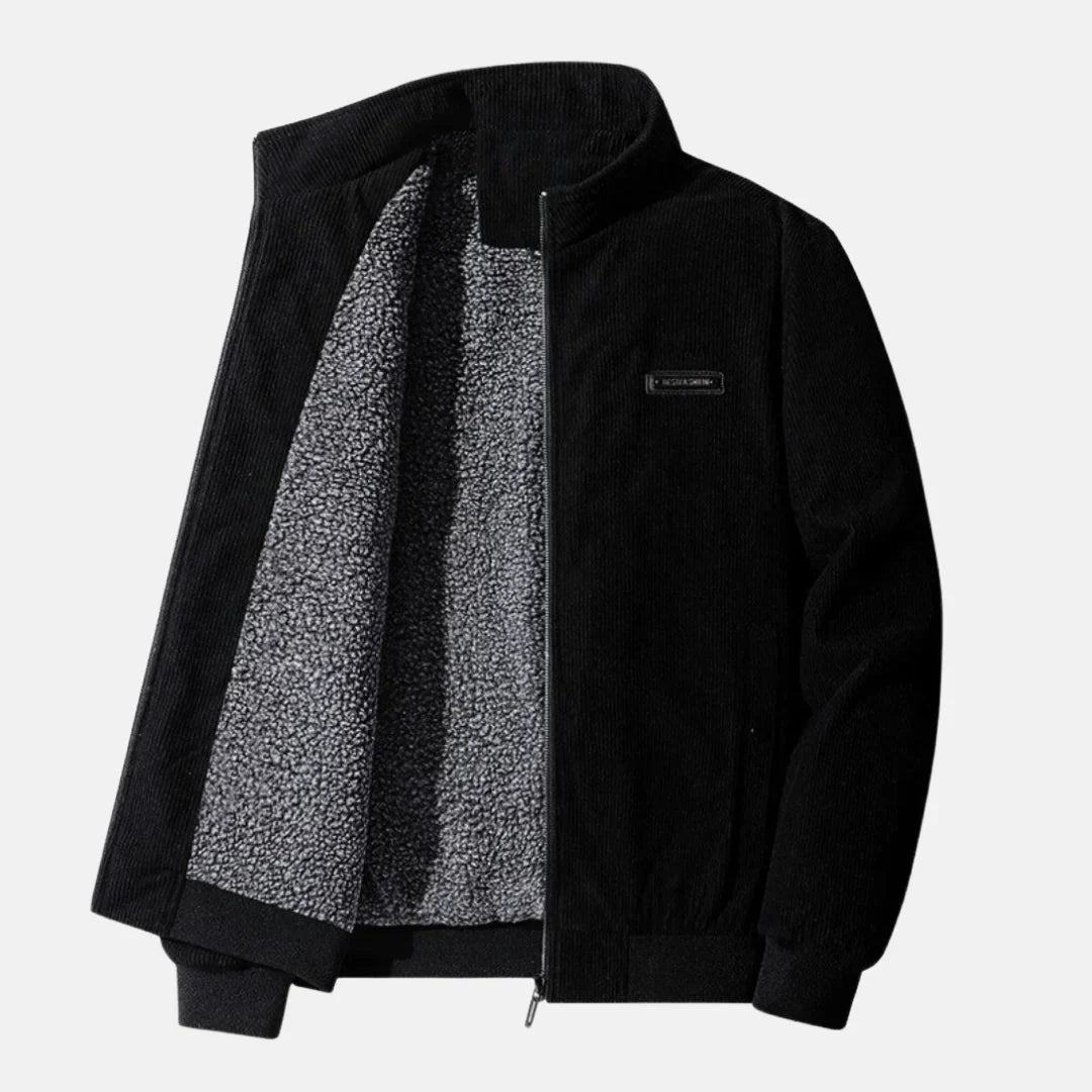Chaqueta pana clásica hombre cuero