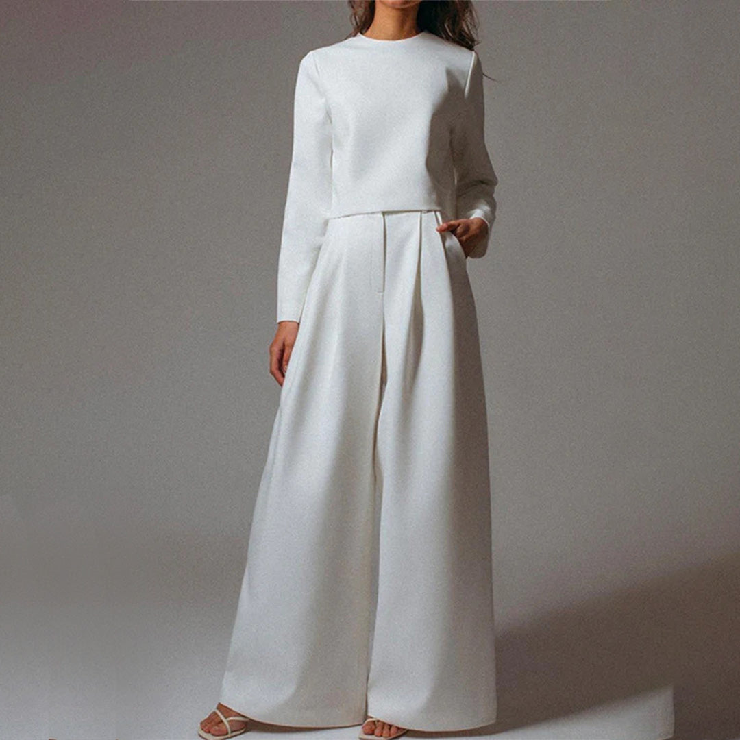 Pantalones Palazzo y Top Cortejusto Mujer Elegante