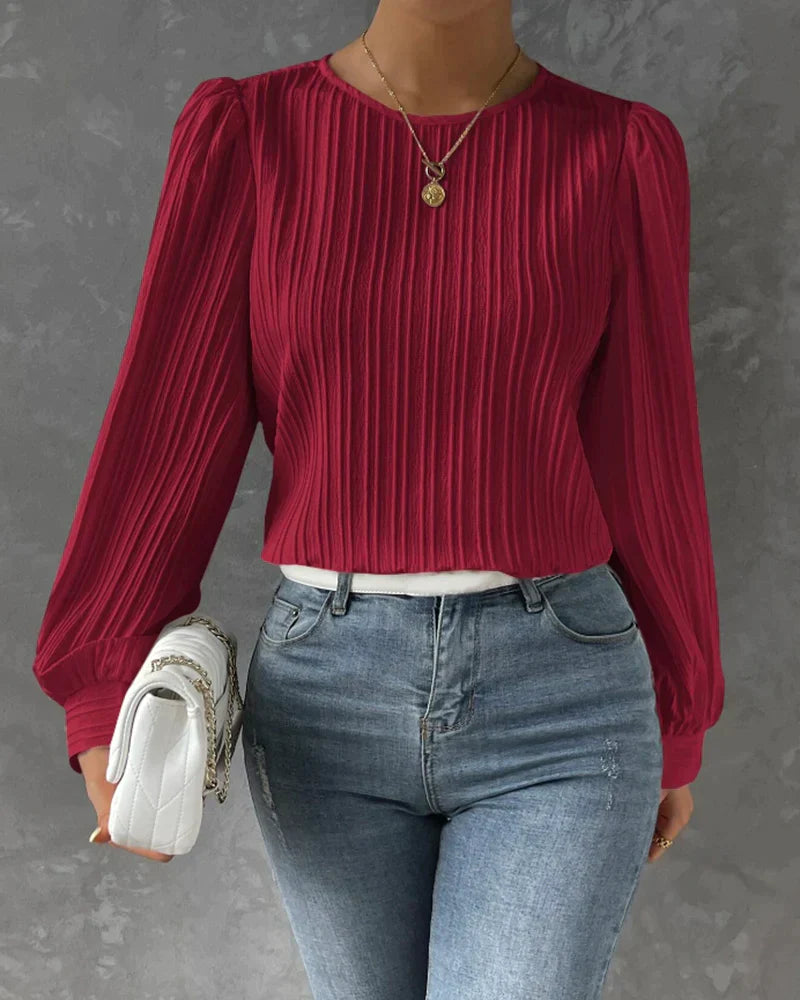 Blusa Mujer Elegante Mangas Farol