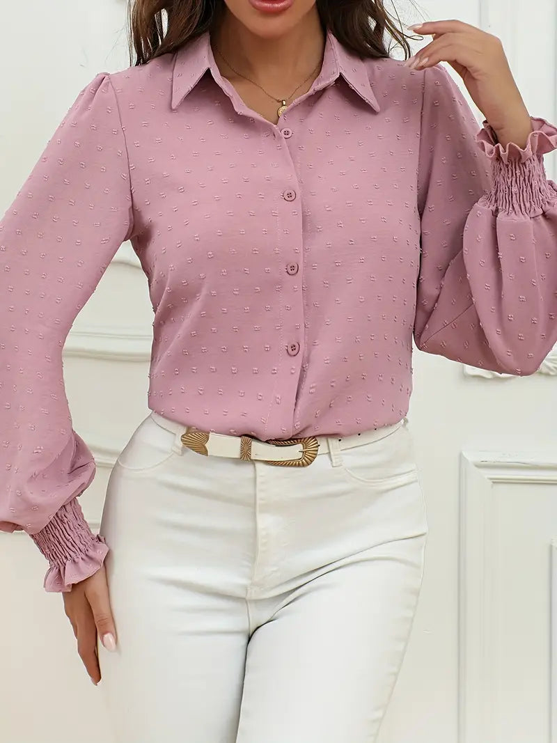 Blusa Mujer Elegante Mangas Voladas