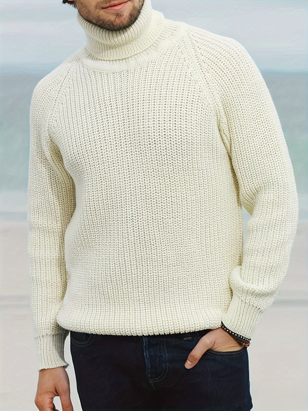 Jersey Hombre Cuello Alto Acogedor - Vestiria